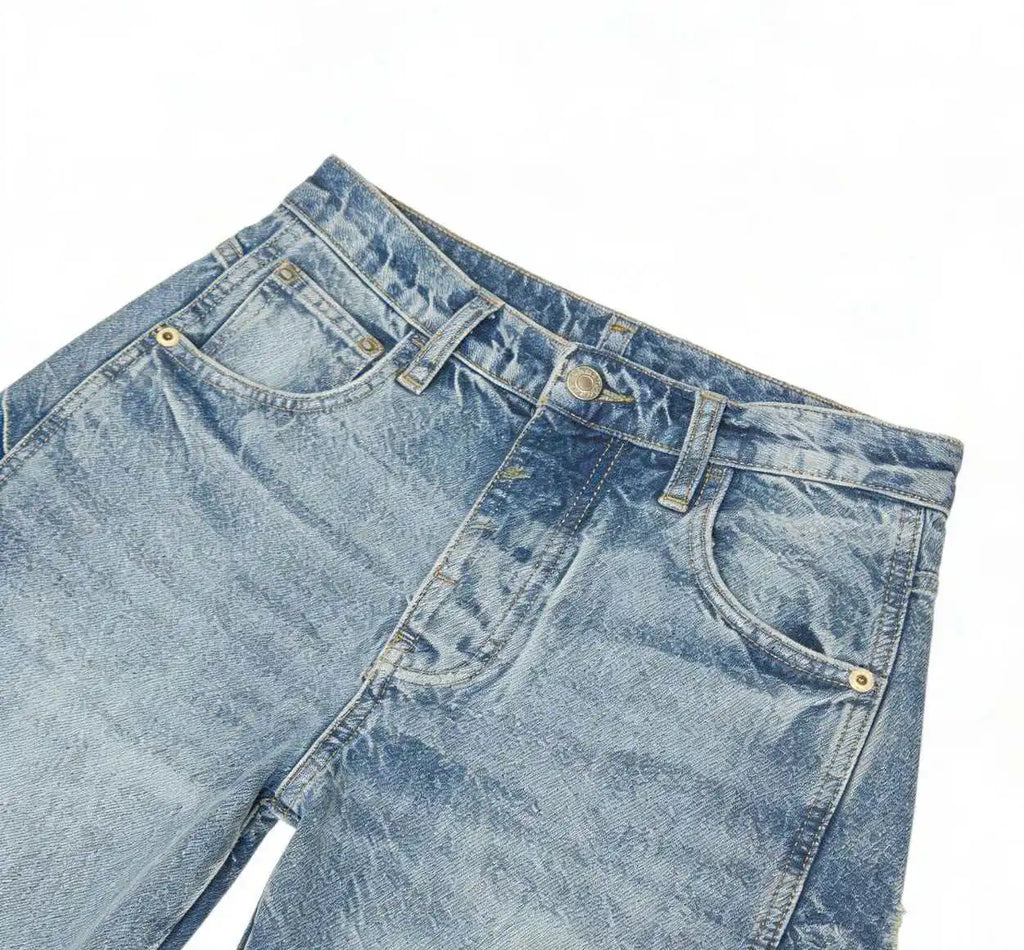 Women's Relaxed-Fit Denim Curved Pants