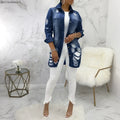 New Autumn Jeans Jacket Women New Sexy Ripped Oversized Denim Jacket Winter Fashion Long Sleeve Denim Jacket Casual Loose Coats