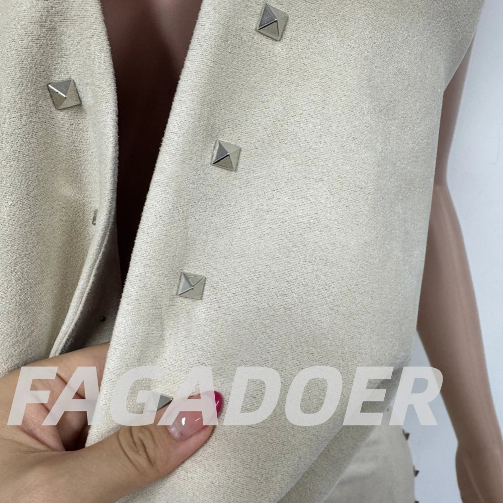FAGADOER Sexy Solid Color 2 Pieces Set for Woman Halter Sleeveless Backless Crop Top and Flare Pants Female Streetwear Clothing