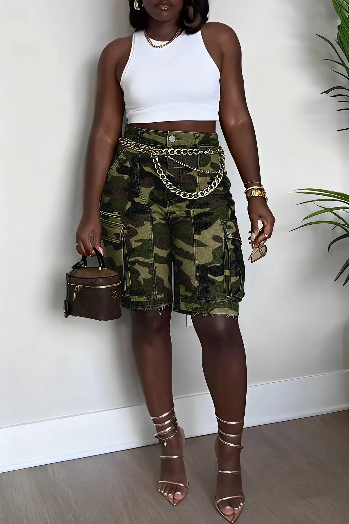 Denim Pant Women Jeans Short Pants Casual Loose Hole High Waist Straight Trousers Y2k Streetwear Elegant Splice Work Casual