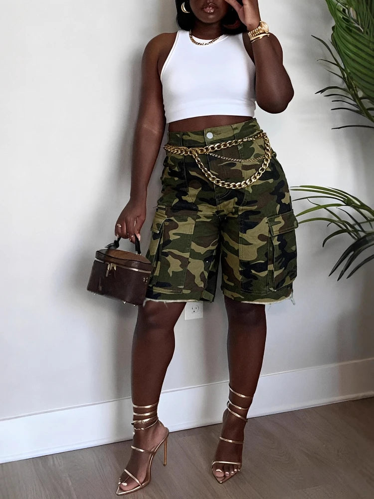 Denim Pant Women Jeans Short Pants Casual Loose Hole High Waist Straight Trousers Y2k Streetwear Elegant Splice Work Casual