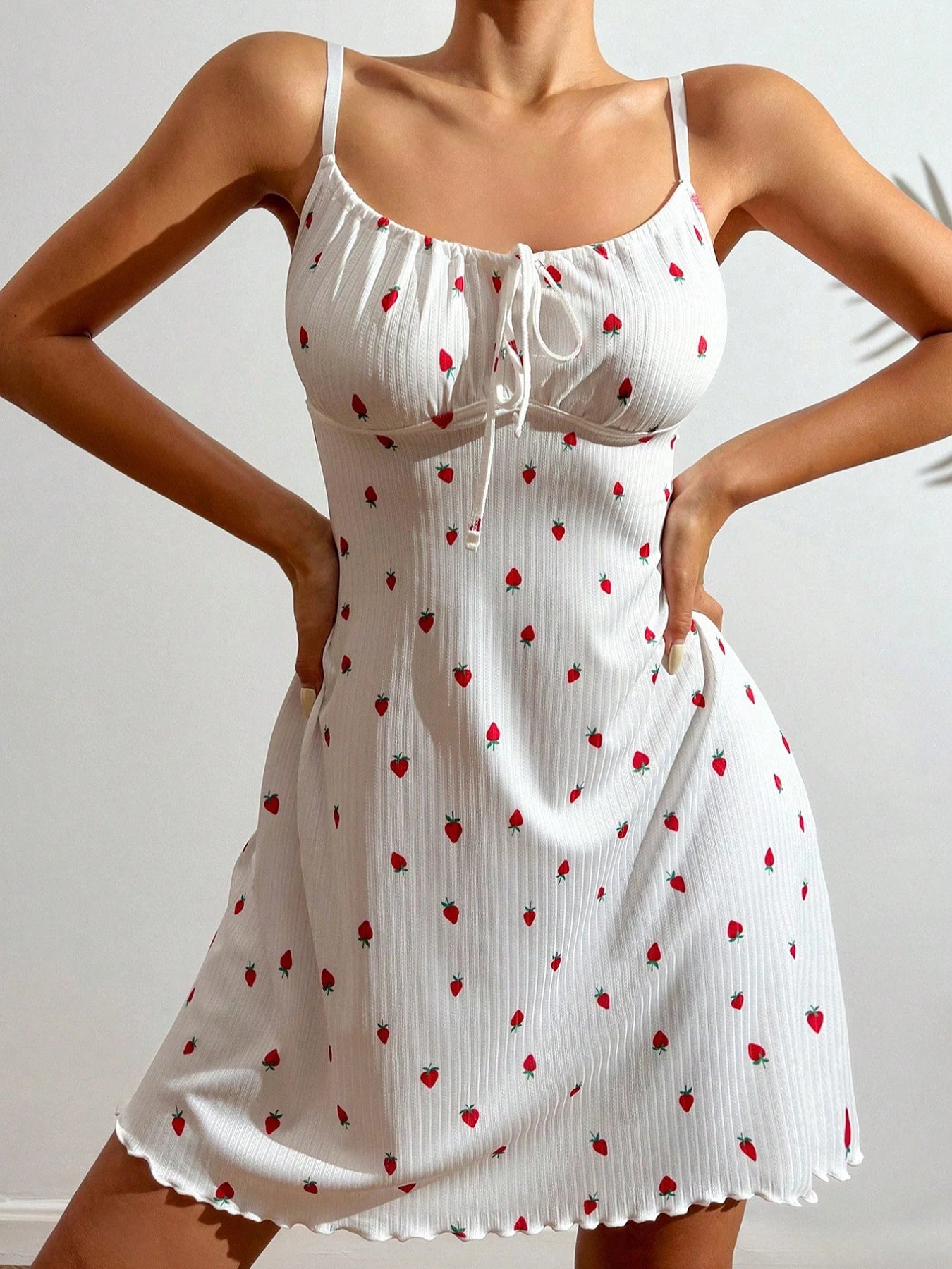 Women's Sleepwear Sexy Nightdress Night Gown Heart Printed Halter Neck Pajama Mini Dress Casual Sleepshirts Nightdress