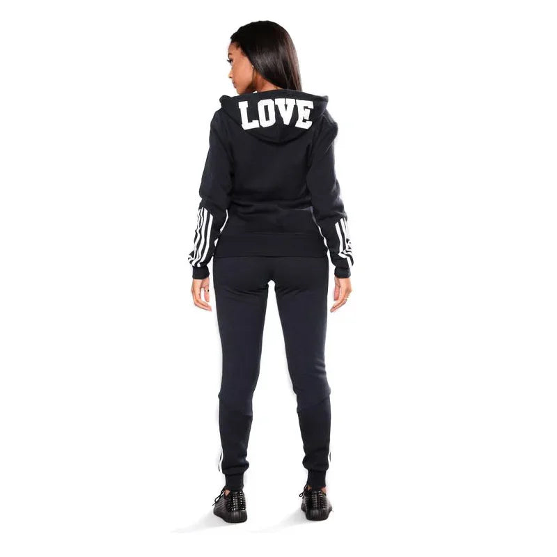 Italy Fashion Tracksuit for Woman 2025 Autumn Popular Zip-up Hoodie Sweatpants Female Urban Casual Fashion Sportswear 2Piece Set