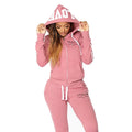 Italy Fashion Tracksuit for Woman 2025 Autumn Popular Zip-up Hoodie Sweatpants Female Urban Casual Fashion Sportswear 2Piece Set