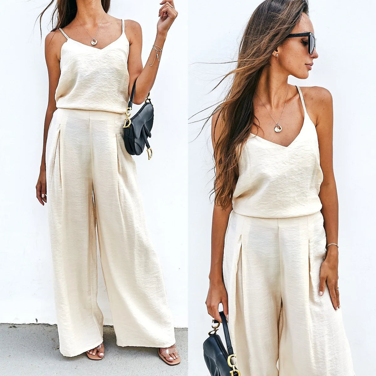 2026 Summer European and American Sports and Casual Women's Suit Two-piece Set