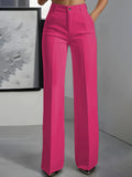 New 2025 Women's High-Waisted Draped Straight-Cut Suit Pants Simple European American Cross-Border Fashion for Women